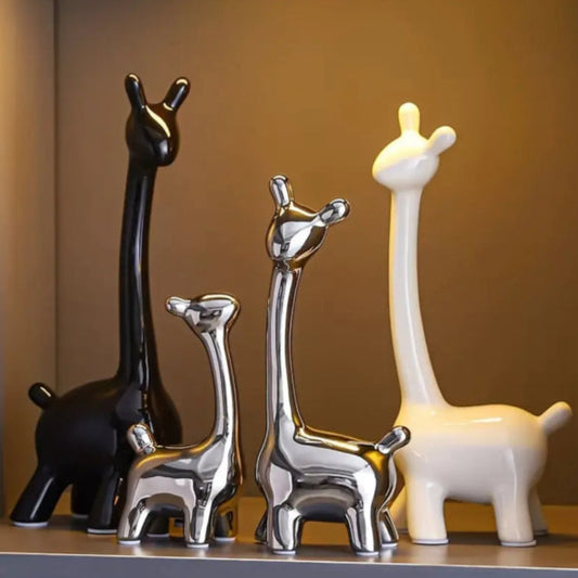 4 Dekorativne figurice "Elegant Giraffes"